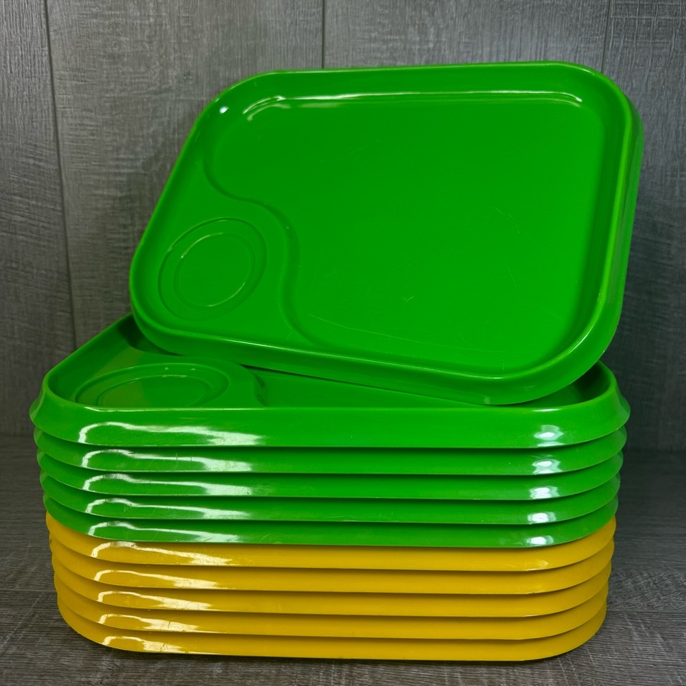 11 Ingrid Plate Snack Plastic Tray Lunch Vintage MCM 1970s Picnic Camping Patio